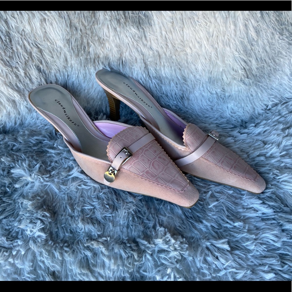 NWOT Cloudwalkers Womens Pink heeled Mule, 12